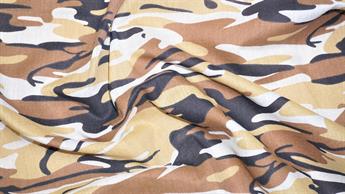 Brown Cotton Printed Poly Cottons