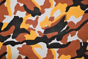 Brown Cotton Printed Poly Cottons