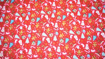Red Cotton Christmas Fabric