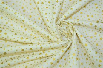 Off White Cotton Christmas Stars
