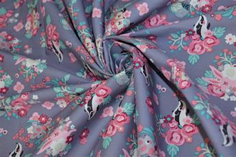 Lilac Printed Cotton Fabrics