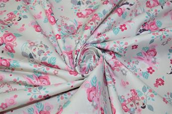 Off White Printed Cotton Fabrics