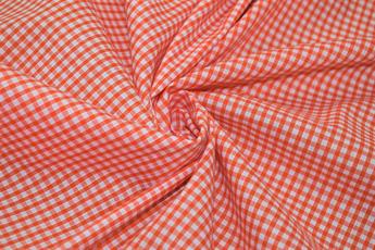 Orange Cotton Printed Poly Cottons
