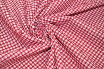 Red Cotton Printed Poly Cottons