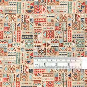 Boho- Printed Craft Cotton Poplin Fabric Quilting Patchwork Dress