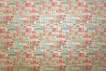 Orange Multicolour Printed Cotton Fabrics