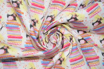 Sewing - Printed Craft Cotton Poplin Fabric Quilting Patchwork Dress