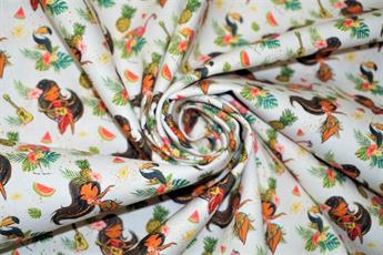 Tropical - Printed Craft Cotton Poplin Fabric Quilting Patchwork Dress