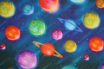 Navy & Multicolour Printed Cotton Fabrics