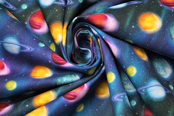 Space - Printed Craft Cotton Poplin Fabric Quilting Patchwork Dress