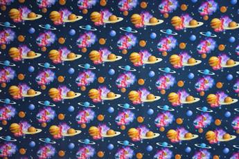Space - Printed Craft Cotton Poplin Fabric Quilting Patchwork Dress