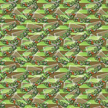football - Printed Craft Cotton Poplin Fabric Quilting Patchwork Dress