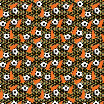football - Printed Craft Cotton Poplin Fabric Quilting Patchwork Dress