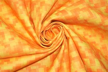 Orange Printed Cotton Fabrics