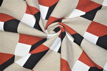Geometrix - QUALITY COTTON LINEN FABRIC UPHOLSTERY FURNISHING
