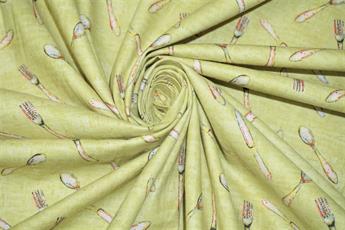 Green Printed Cotton Fabrics