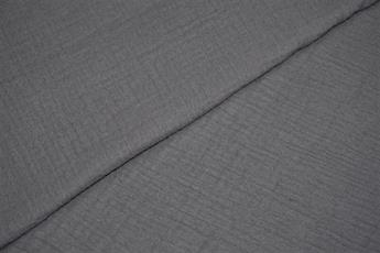 Dark Grey Plain Cotton Gauze