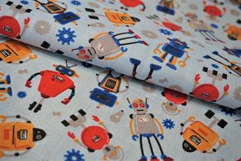 Light Blue Cotton Printed Poly Cottons