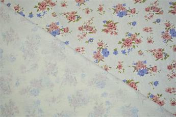 White Cotton Printed Canvas Fabric