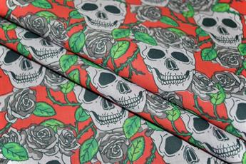 Rust Cotton Printed Poly Cottons