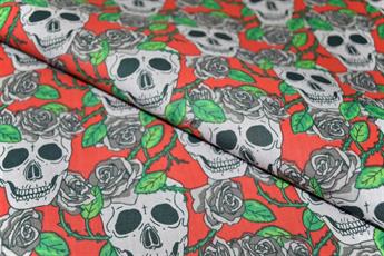 Rust Cotton Printed Poly Cottons
