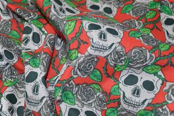 Rust Cotton Printed Poly Cottons