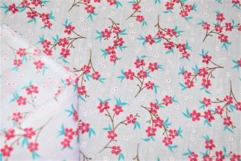 Light Grey Cotton Printed Poly Cottons