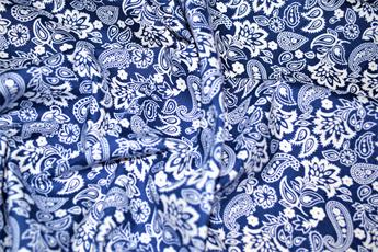 Blue & White Printed Cotton Fabrics