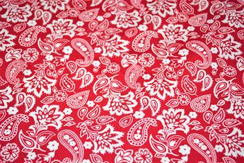 RED & White Printed Cotton Fabrics