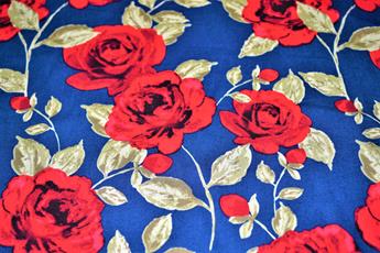 Blue Cotton Roses
