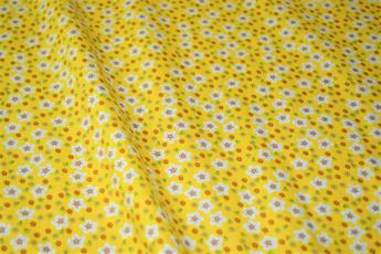 Yellow Printed Cotton Fabrics