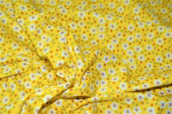Yellow Printed Cotton Fabrics