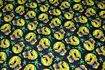 Black & Yellow Cotton Printed Poly Cottons