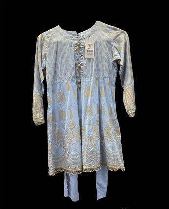 Stitched 3 piece suit with hand embroidery and pattern work. perfect for all occassions. Also availa