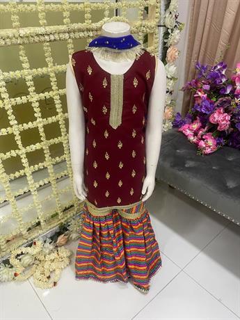 MAROON/MULTI
