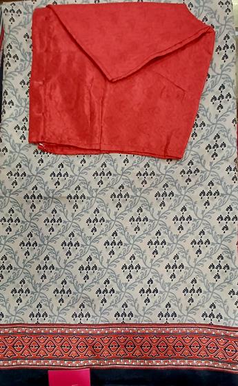 Beige/red