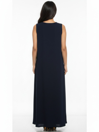 Navy Blue Silk Abaya and Kimonos