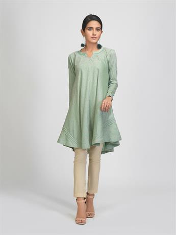 1pc Stitched Lawn Jacquard Shirt- Casual Pret