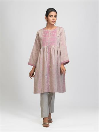 1pc Stitched Lawn Jacquard Shirt- Casual Pret