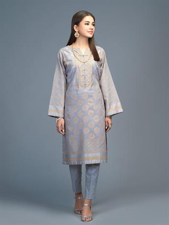 1pc Stitched Lawn Jacquard Shirt- Casual Pret