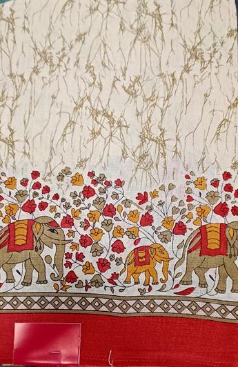 Beige/red