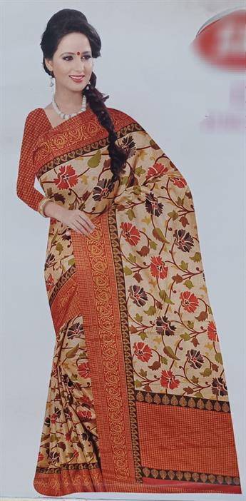 Beige/red
