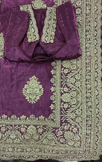 Jimmy cho saree with kasab,dory and stone works heavy embroidary borde…