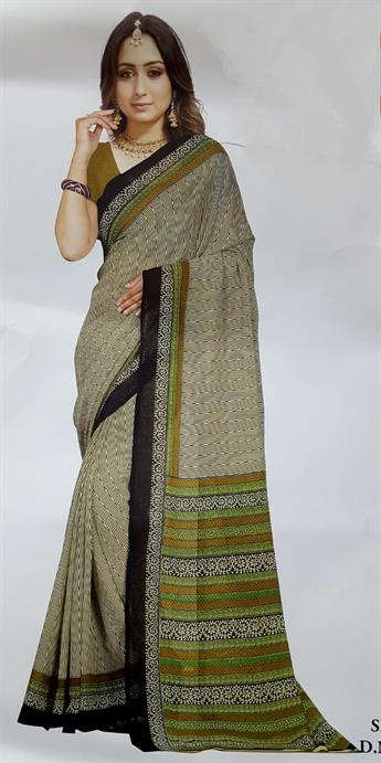 CREAM/ MEHNDI GREEN