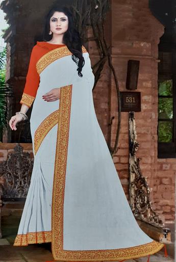 LATEST: Beautifull stretechy mash/ chiffon Saree with ready made long sleeve blouse.Size:10/12. It i