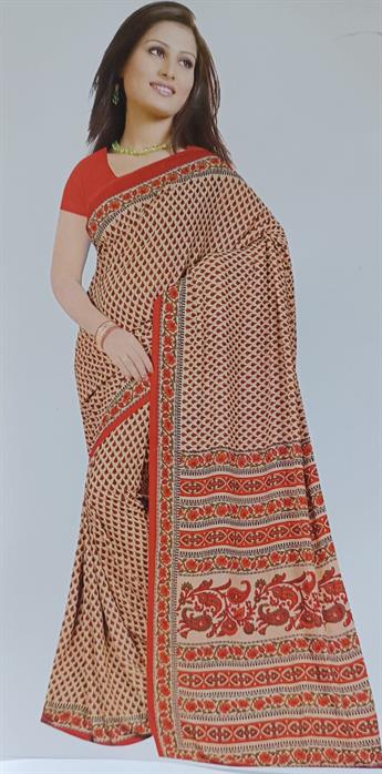 Beige/red