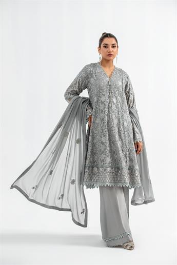 Grey Frock Ladies Readymade