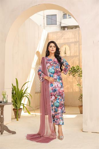 Multicolour Printed Chiffon Ladies Readymade