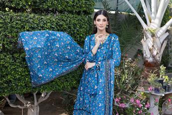 Hyacinth Blue Embroidered Chikankari Lawn Suits