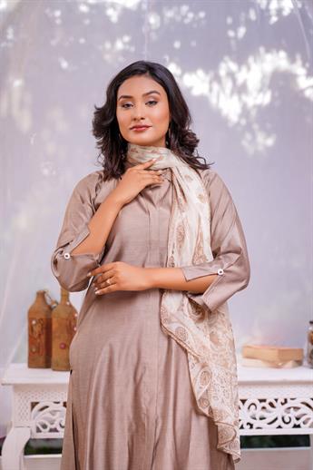 Mouse Digital Print Chiffon Ladies Readymade